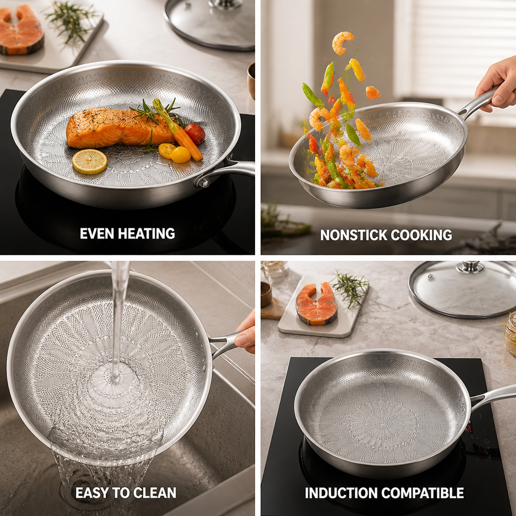 Titanium Nonstick Induction-Compatible Frying Pan
