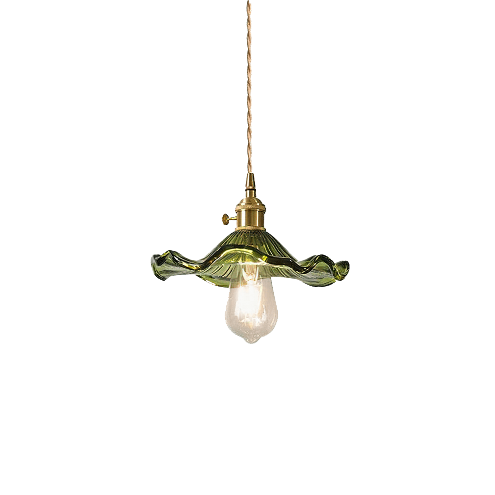 Hibiscus Floral Pendant Light in Vintage Style