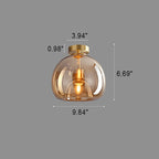 Glass Sphere Ceiling Fixture | Semi-Flush Mount Design