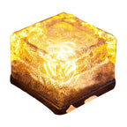 Color-Changing Solar Cube Light for Garden with Water Ripple Design