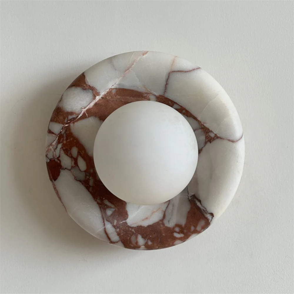 Elegant Indoor LED Wall Light Fixture - Modern Marble Sconce