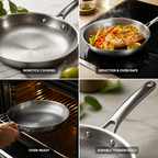 Uncoated Titanium Induction & Oven-Safe Skillet (11-Inch)
