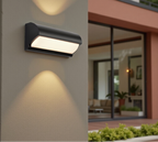 Rectangular LED Panel Outdoor Wall Light in Black