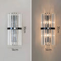 Contemporary Stainless Steel Sconce - Crystal Wall Lighting Fixture