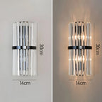 Contemporary Stainless Steel Sconce - Crystal Wall Lighting Fixture