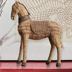Artisan Woven Horse Figurine - Timeless Rustic Home Accent
