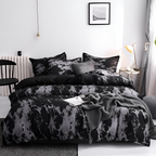 Black Marble 3-Piece Bedding Set – Quilt Cover Ensemble