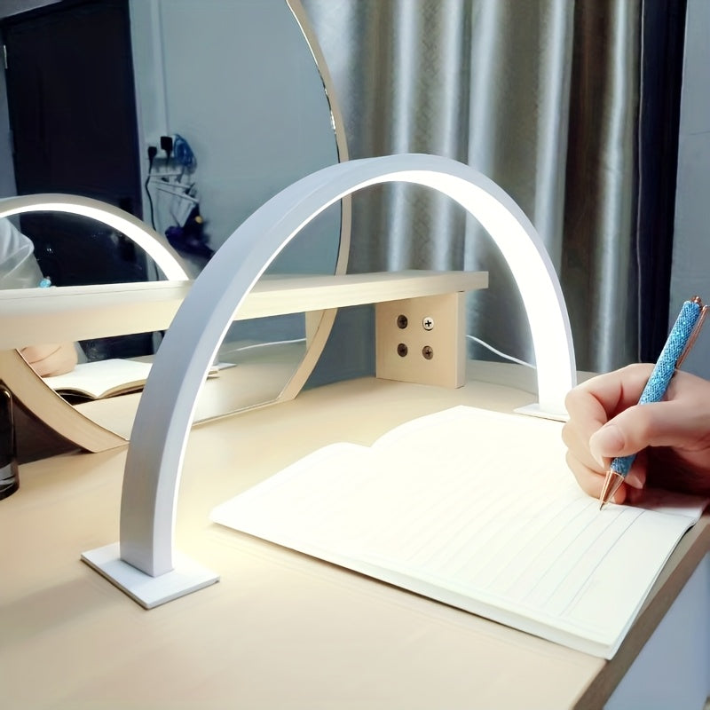 Adjustable Metal Desk Light with USB – LED Crescent Moon Design