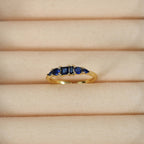 Stackable Gold Rings Set with Rhinestones for Mother's Day
