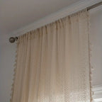 Crochet Curtain with Tassels in Boho Style