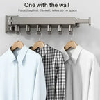 Wall-Mounted Clothes Drying Rack Foldable & Extendable Rust-Resistant Aluminum