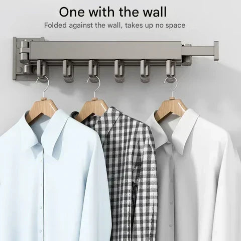 Wall-Mounted Clothes Drying Rack Foldable & Extendable Rust-Resistant Aluminum