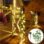 Solar-Powered Ivy Leaf String Lights (7 m)