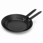 Pre-Seasoned Carbon Steel Induction & Oven-Safe Skillet Set (2-Piece)