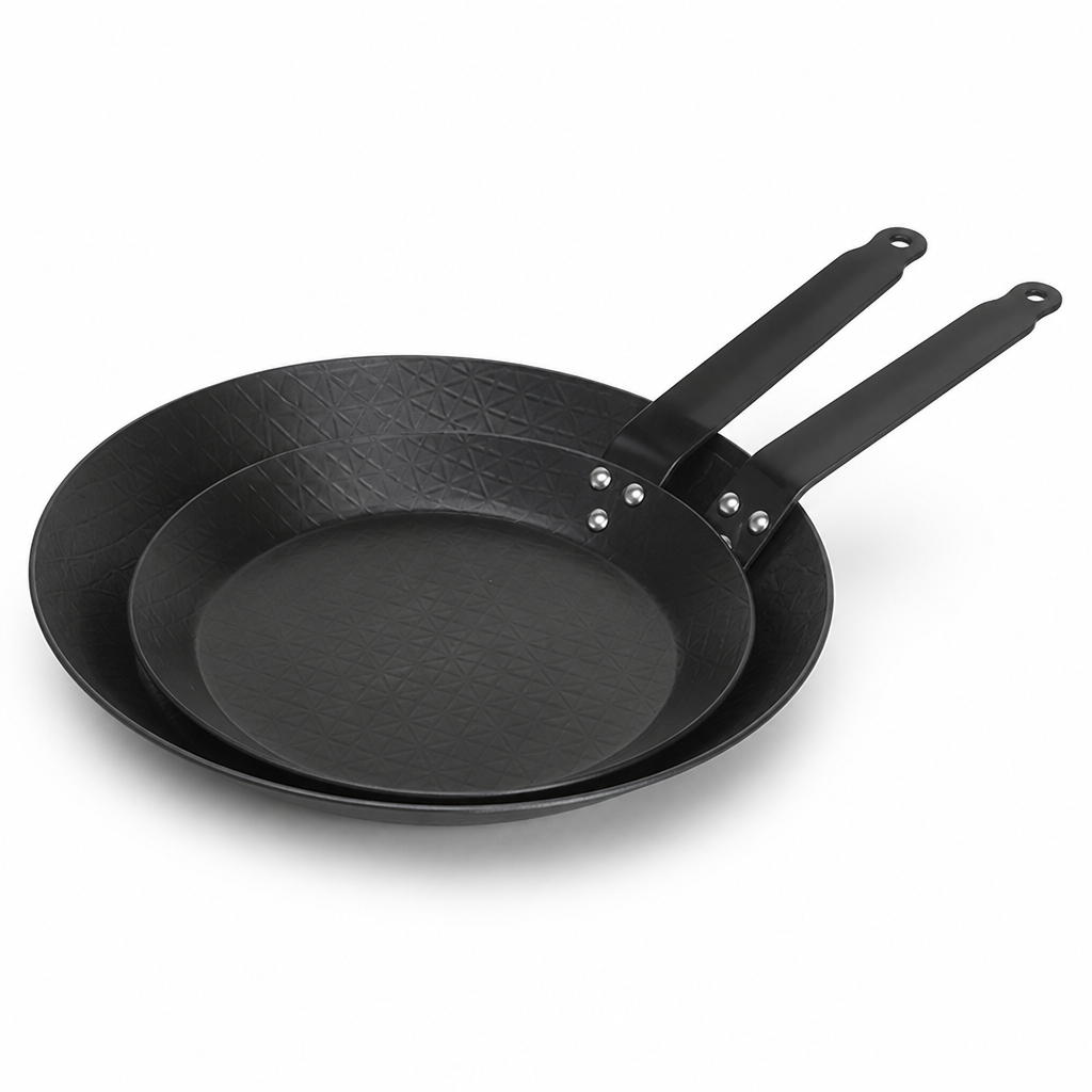 Pre-Seasoned Carbon Steel Induction & Oven-Safe Skillet Set (2-Piece)
