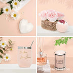 Bath Gift Set Pink Metal Spa Basket