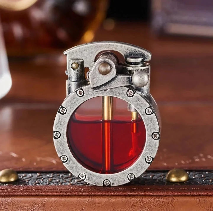 Lighter Flip-Top Ignition Refillable Visible Fuel Tank
