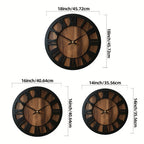 Classic Wooden Wall Clock with Roman Numerals