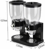 Cereal Dispenser Dual Canister Portion-Control Acrylic