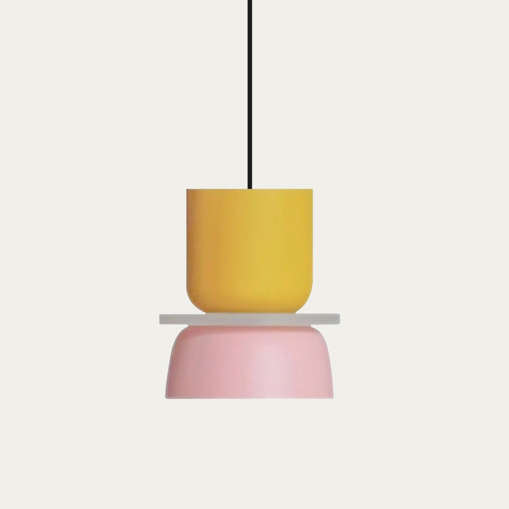Color-Block Metal Pendant Lamp (30 cm)