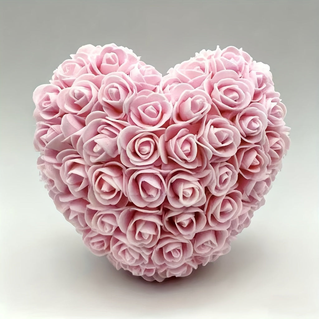 Artificial Flower Table Centerpiece - Heart-Shaped Rose for Mother's Day