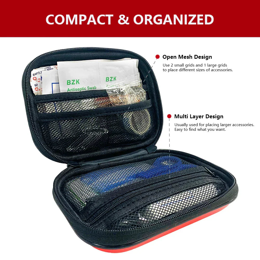 First Aid Kit 91-Piece Compact & Portable EVA Case