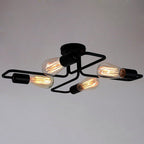 Modern Multi-Arm Sputnik Lamp - Industrial Style Black Ceiling Fixture