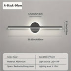 Minimalist Wall Lamp with LED Mirror – Black and Gold Design