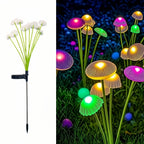 Solar-Powered Multicolored Mushroom Garden Light