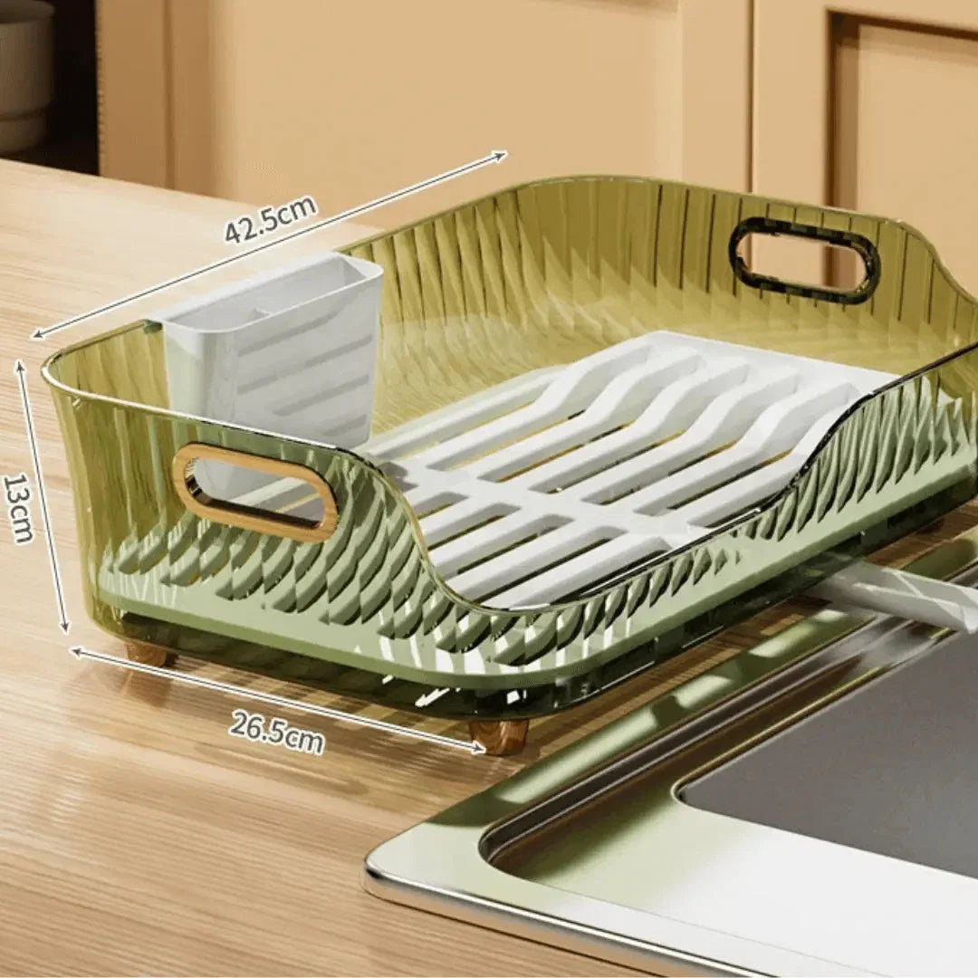 Dish Rack Smart Drainage Space-Saving & Cutlery Holder
