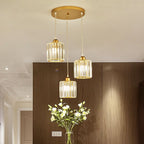 Cylindrical Glass Shade Cluster Pendant Lighting Fixture