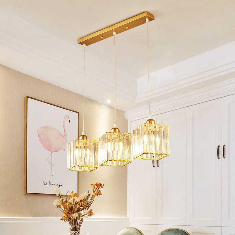 Cylindrical Glass Shade Cluster Pendant Lighting Fixture