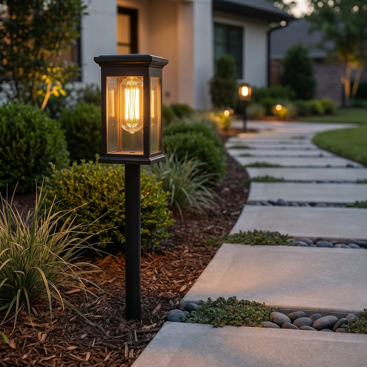 Set of 3 Solar Lantern Pathway Lights
