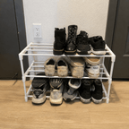 Open Shelf Design 3-Tier Shoe Organizer with Storage