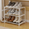 Open Shelf Design 3-Tier Shoe Organizer with Storage