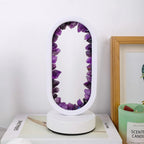 Crystal Lamp Handcrafted Natural Amethyst Ambient Light