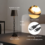 Rechargeable Touch-Control LED Table Lamp with Chain-Link Design