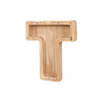Piggy Bank Personalized Letter Sustainable Wood & Acrylic