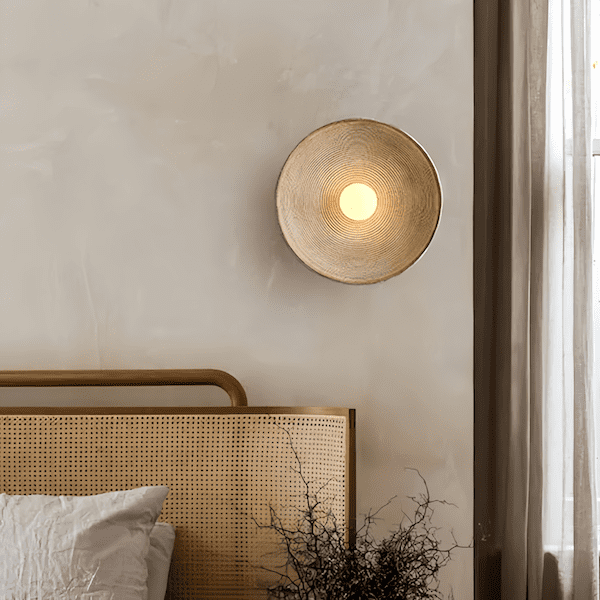 Handcrafted LED Wall Light – Rustic Wood Sconce