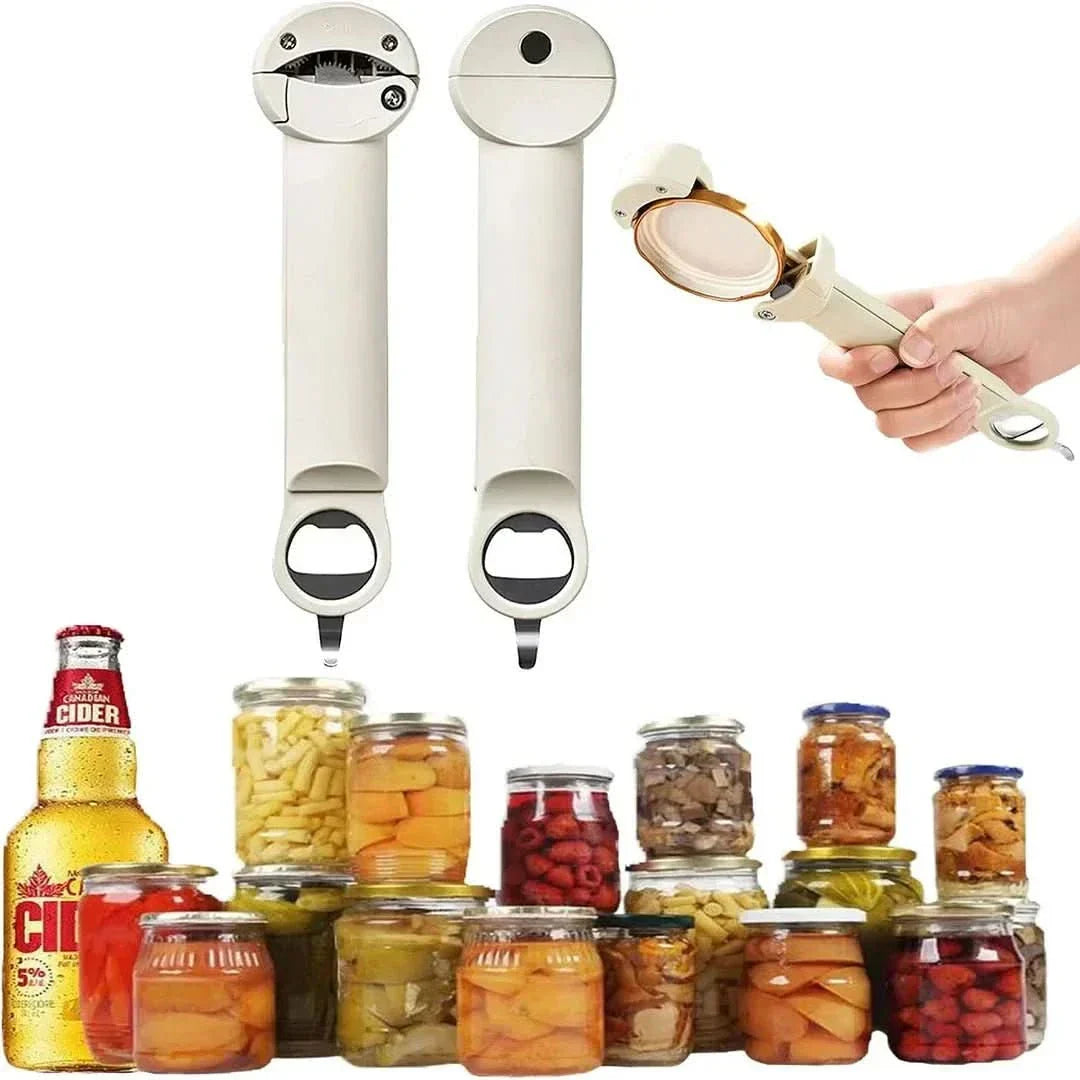 Jar & Bottle Opener Retractable Ergonomic Grip