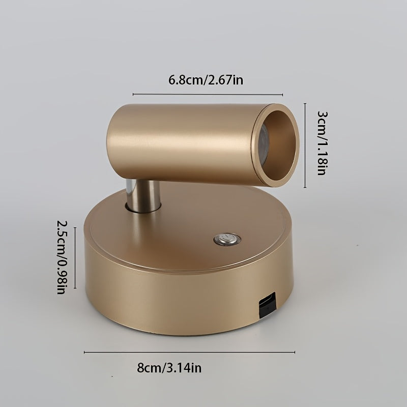 Wireless Touch-Controlled Wall Light with Rechargeable Magnetic Base
