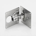 Cabinet Hinge Mounting Plate Stainless Steel Brushed Finish