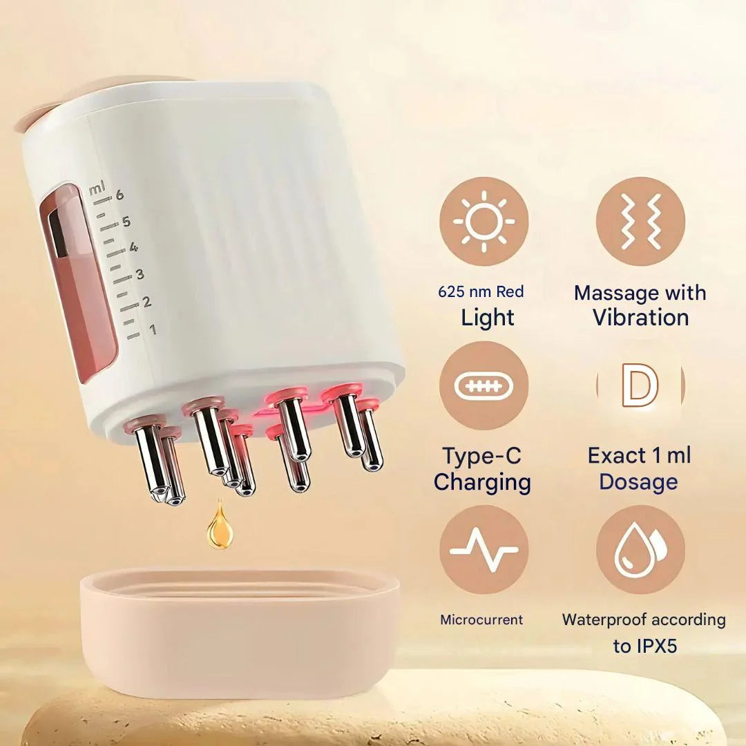 Electric Scalp Massager Microcurrent & Red Light USB Rechargeable