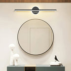 Minimalist Wall Lamp with LED Mirror – Black and Gold Design