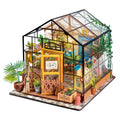 Miniature Garden Shed Kit Eco Plywood Working Lamp