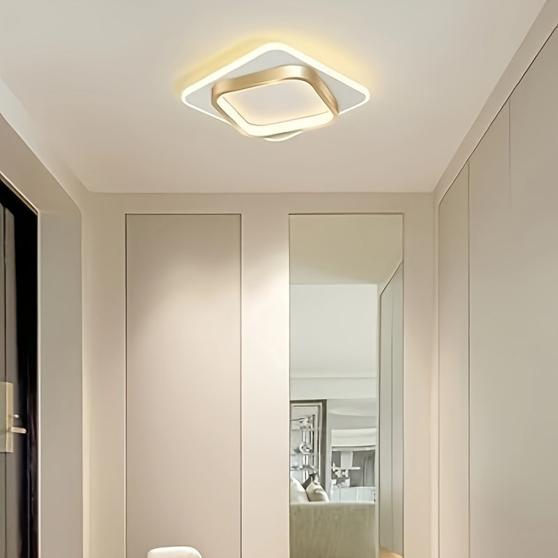 Geometric Flush Mount Ceiling Light – Modern Square LED Design