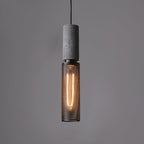 Concrete-Look Ceiling-Mount Pendant Light