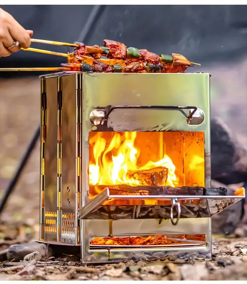 Camping Stove Foldable Stainless Steel Ventilated