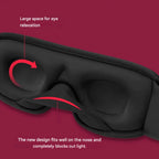 Sleep Mask 3D Contoured Light-Blocking Adjustable Strap