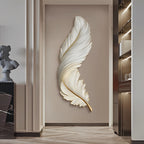 Feather-Pattern Metal Remote-Dimmable LED Wall Lamp